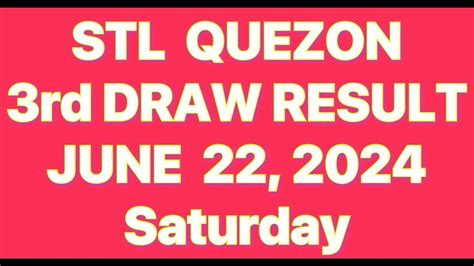 stl quezon result today 8pm 3rd draw